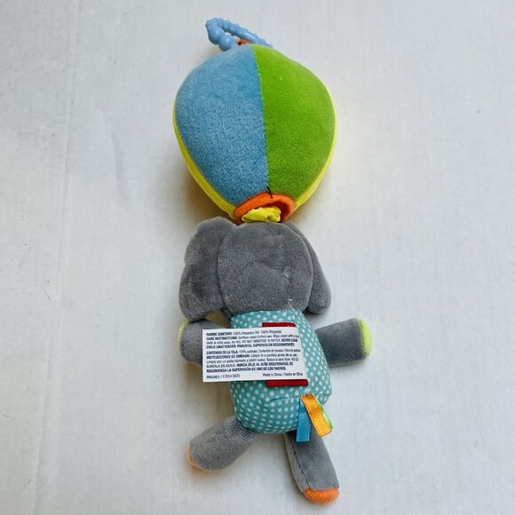 Playtex Baby Toy Pull Down Wiggler Elephant Textured Vibrates Plush Crib Trolley - Picture 3 of 9